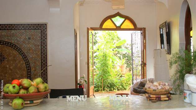Un hébergement de qualité dans un riad privatisé avec repas en terrasse et tout confort, pour ce séjour stand up paddle à Agadir