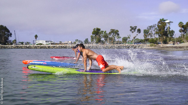 Matériel et ambiance californienne compris pour ce séjour stand up paddle à San Clemente