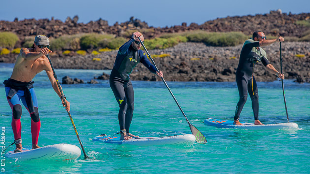 SUP surf ou excursion, vous y trouverez votre compte pendant ce stage aux Canaries